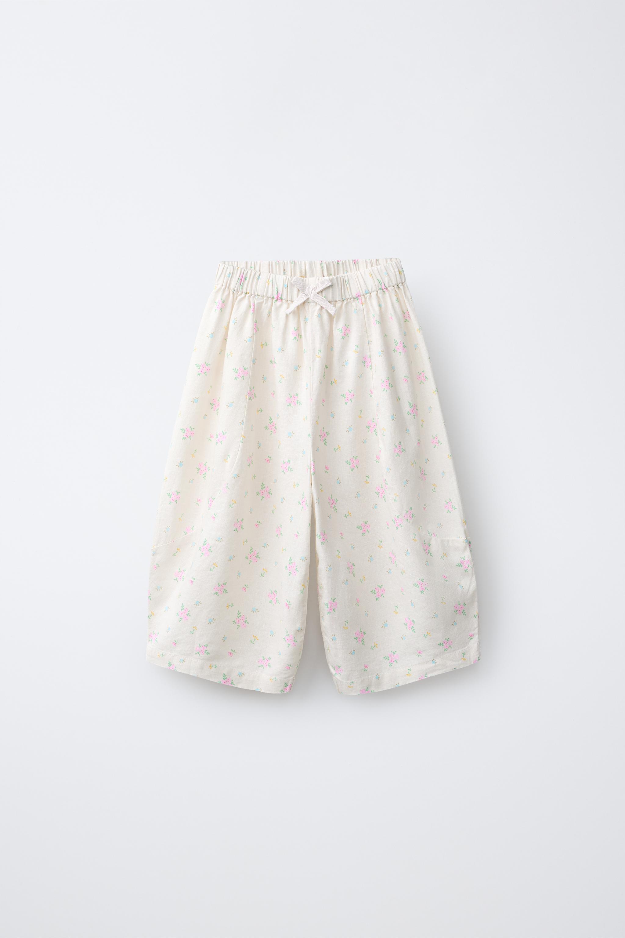 FLORAL LINEN PANTS